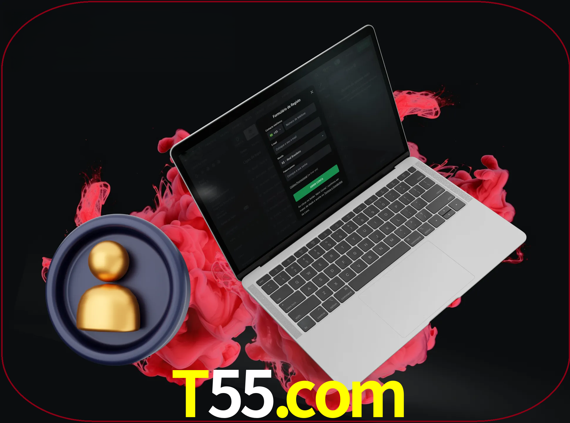 No cabeçalho do site t55, clique no botão que o levará a um formulário especial onde terá de introduzir as suas informações actuais.