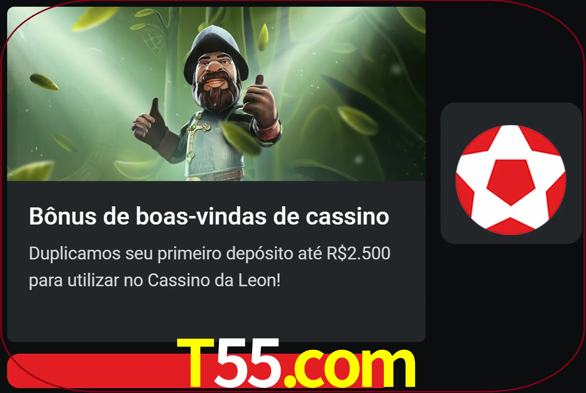 Receba seu dinheiro do bônus de boas-vindas após o primeiro depósito.